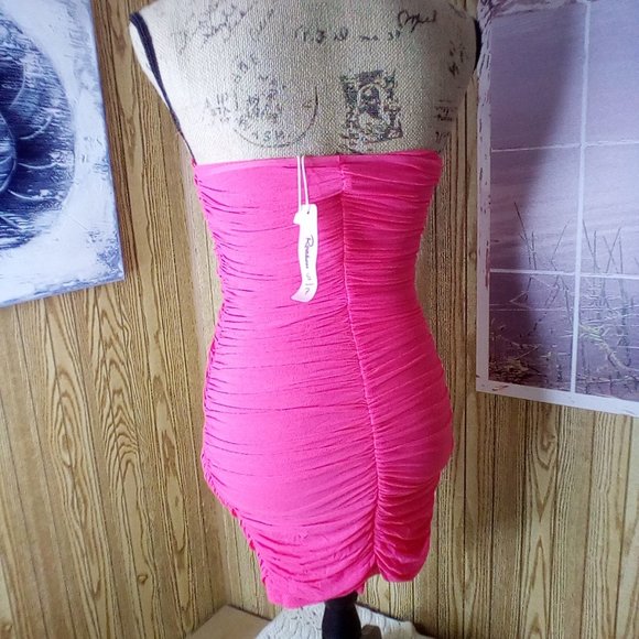 jessica bara sonya strapless ruched lace up birthday suit dress - Picture 5 of 8